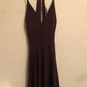 Beautiful High Low Burgundy Dress